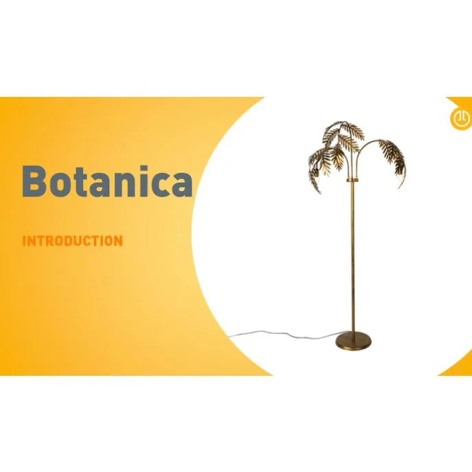 Vintage Stehlampe Antik Gold 3-flammig groß - Botanica