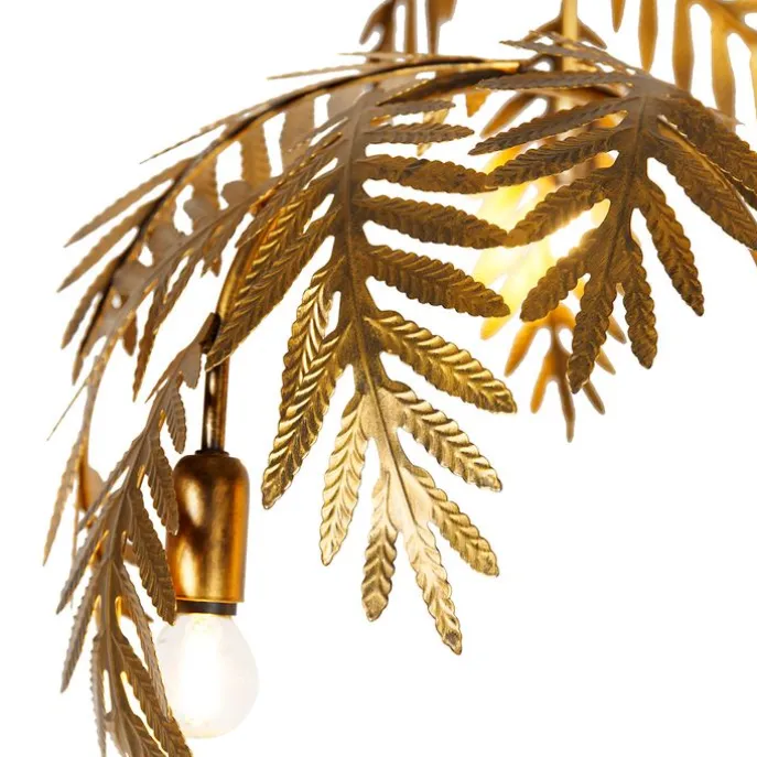 Vintage Stehlampe Antik Gold 3-flammig groß - Botanica