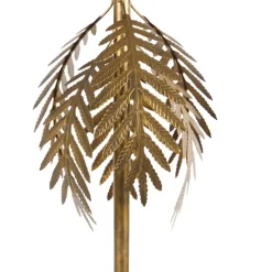 Vintage Stehlampe Gold mit Faltenschirm weiß 45 cm - Botanica