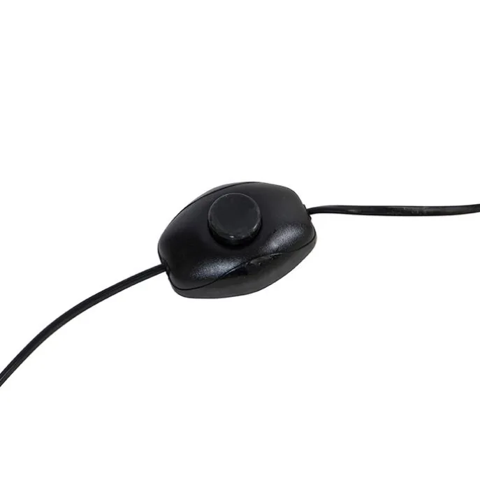 Vintage Stehlampe Gold mit Faltenschirm weiß 45 cm - Botanica