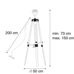 Vintage Stehlampe Messingstativ - Cortin