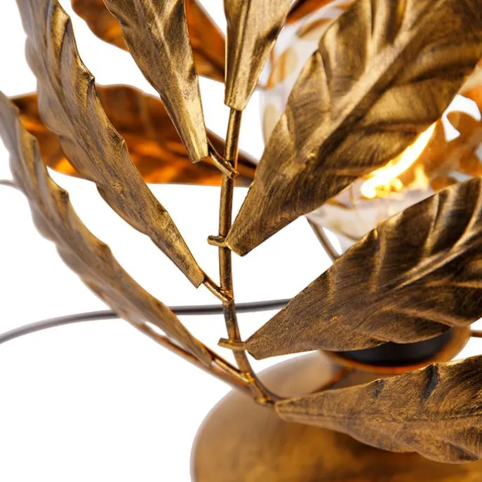 Vintage Tischlampe Antik Gold 30 cm - Linde