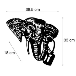 Vintage Wandlampe gold - Elefant