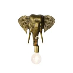 Vintage Wandlampe gold - Elefant