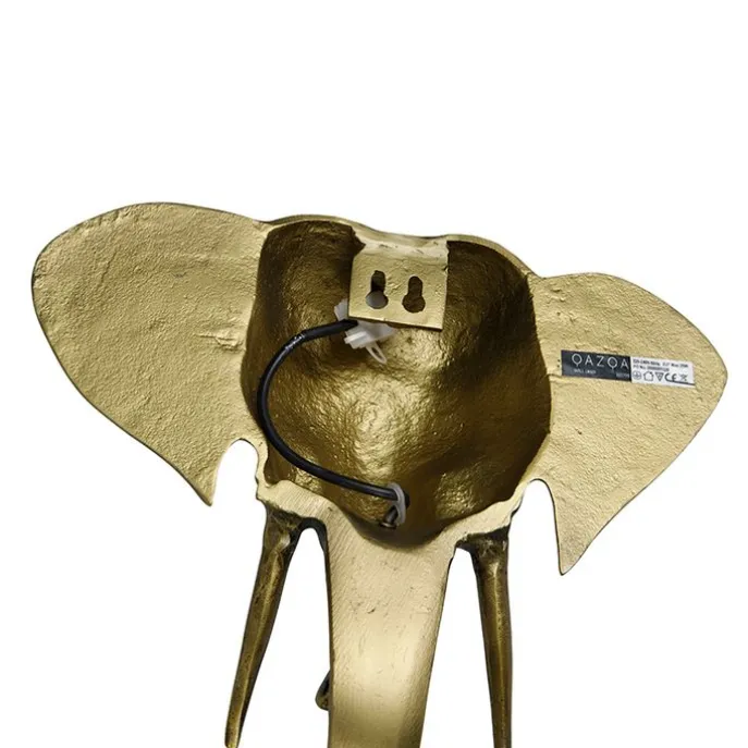 Vintage Wandlampe gold - Elefant