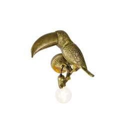 Vintage Wandlampe Messing - Tucan