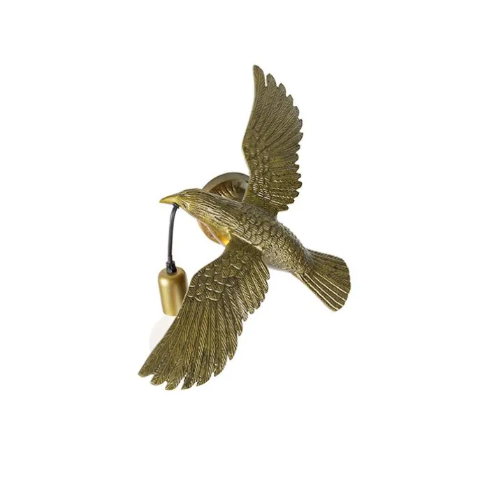 Vintage Wandlampe Messing - Fugl