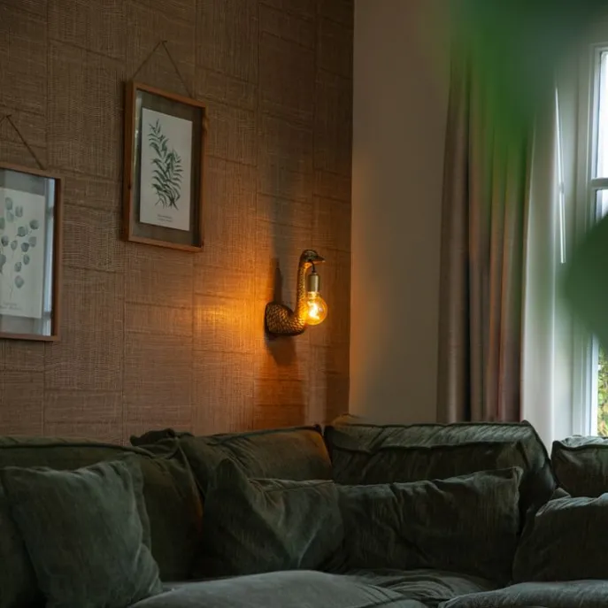 Vintage Wandlampe Messing - Kamelvogel