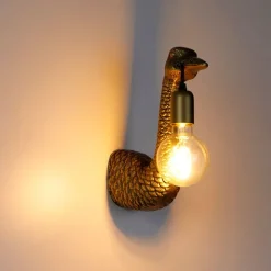 Vintage Wandlampe Messing - Kamelvogel