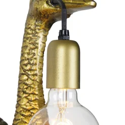 Vintage Wandlampe Messing - Kamelvogel