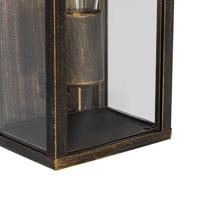 Vintage Wandleuchte Antikgold 26 cm IP44 - Charlois