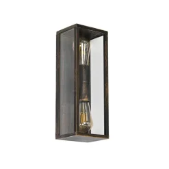 Vintage Wandleuchte Antikgold 38 cm 2-flammig IP44 - Charlois