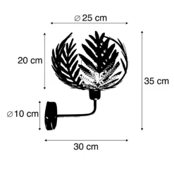 Vintage Wandleuchte Gold - Botanica