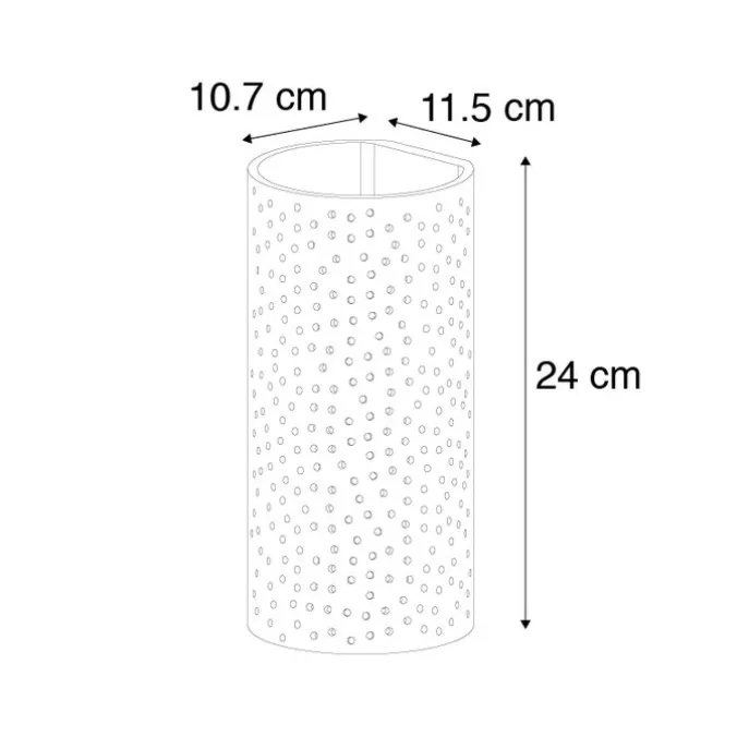 Vintage zylinderförmige Wandleuchte weiß Gips - Mahou