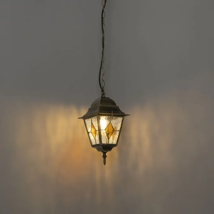 Vintage-Hängelampe für den Außenbereich, antikgolden – Antigua