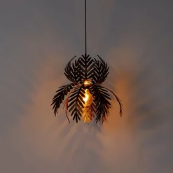 Vintage-Hängelampe Gold Federn - Botanica