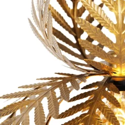 Vintage-Hängelampe Gold Federn - Botanica