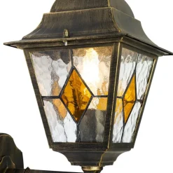 Vintage-Wandlaterne für den Außenbereich, antikgolden – Antigua Up