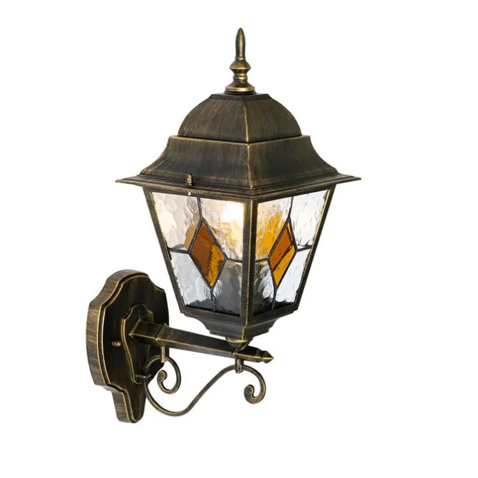 Vintage-Wandlaterne für den Außenbereich, antikgolden – Antigua Up