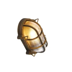 Wand- und Deckenleuchte Gold / Messing oval IP44 - Noutica