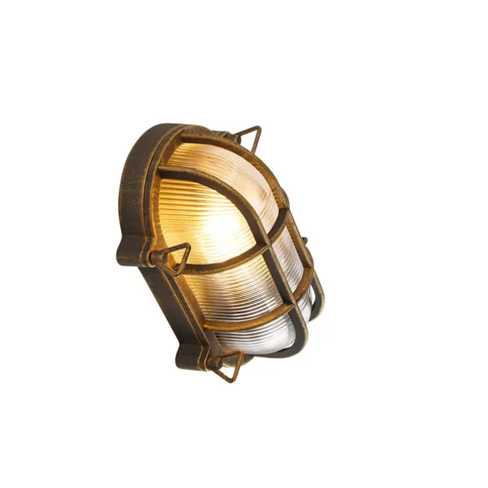 Wand- und Deckenleuchte Gold / Messing oval IP44 - Noutica