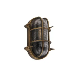 Wand- und Deckenleuchte Gold / Messing oval IP44 - Noutica