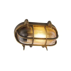 Wand- und Deckenleuchte Gold / Messing oval IP44 - Noutica