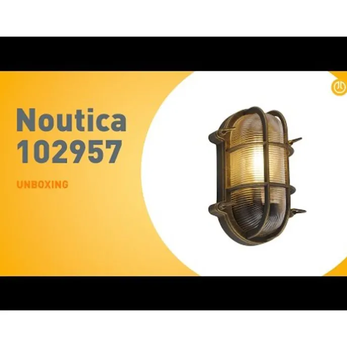 Wand- und Deckenleuchte Gold / Messing oval IP44 - Noutica