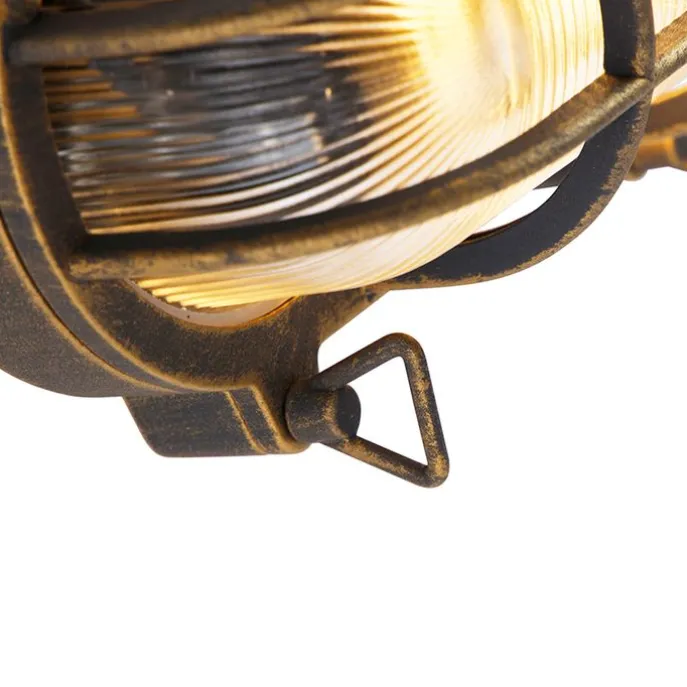 Wand- und Deckenleuchte Gold / Messing oval IP44 - Noutica