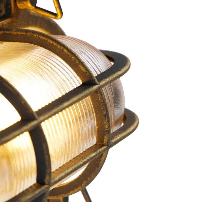 Wand- und Deckenleuchte Gold / Messing oval IP44 - Noutica