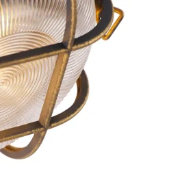 Wand- und Deckenleuchte Gold / Messing rund IP44 - Noutica