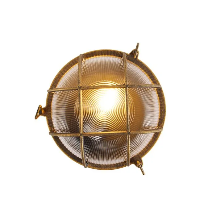 Wand- und Deckenleuchte Gold / Messing rund IP44 - Noutica