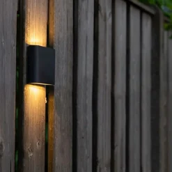 Wandleuchte Anthrazit 11,5 cm inkl. LED IP65 - Batt