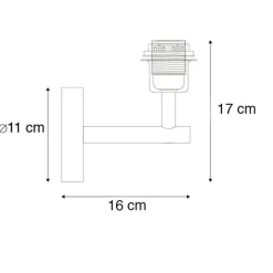 Wandleuchte Gold mit Schalter 1 Licht - Combi