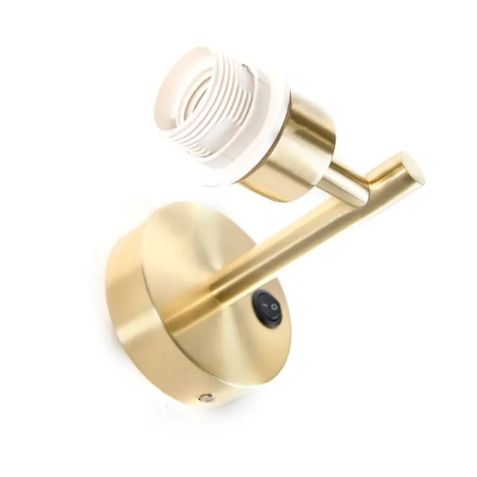 Wandleuchte Gold mit Schalter 1 Licht - Combi