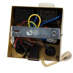 Wandleuchte gold mit USB und Schirm weiß 18 cm - Brescia Combi