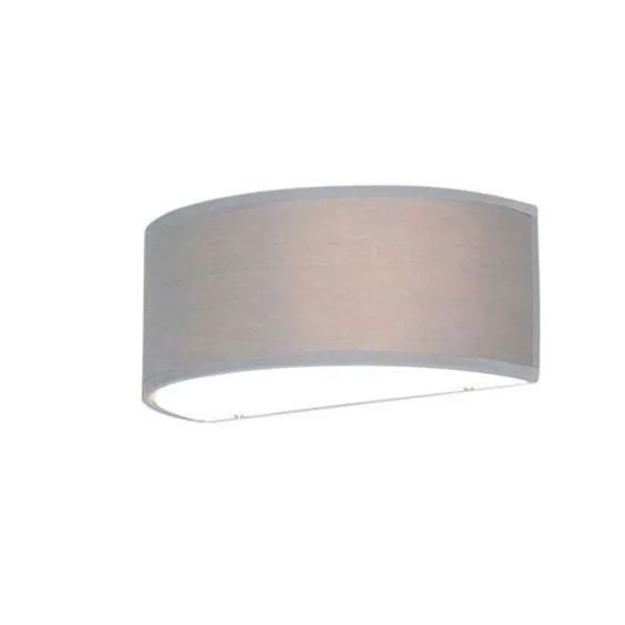 Wandleuchte grau mit halbrunder Schirm - Drum