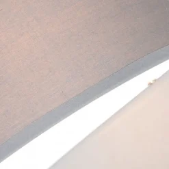 Wandleuchte grau mit halbrunder Schirm - Drum