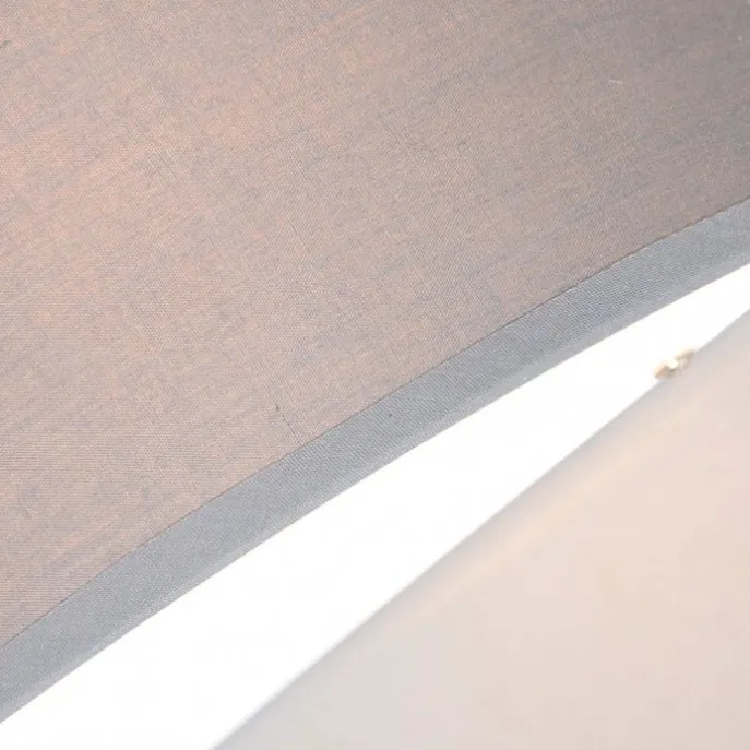 Wandleuchte grau mit halbrunder Schirm - Drum