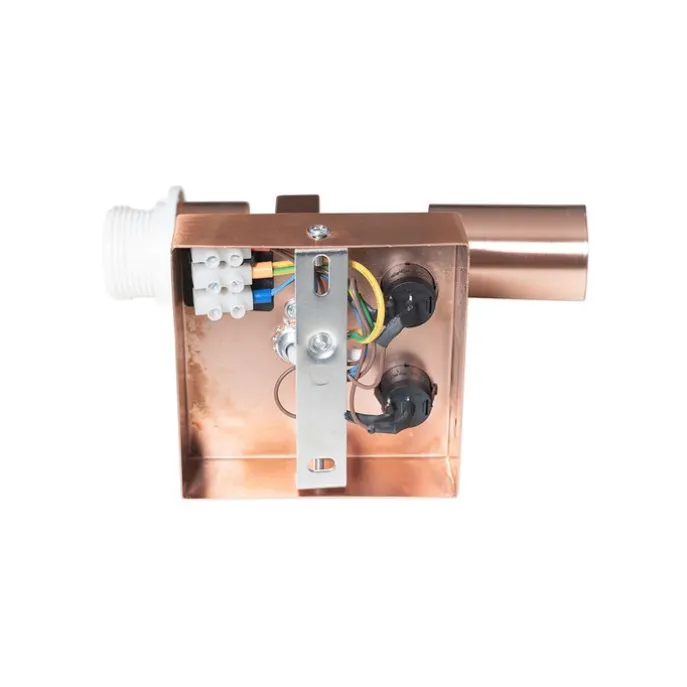 Wandleuchte Kupfer mit Leselampe und Schirm 18 cm schwarz - Brescia