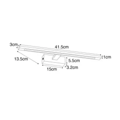 Wandleuchte Messing 41,5 cm inkl. LED IP44 - Jerre