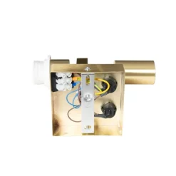 Wandleuchte Messing mit Leseleuchte und Schirm 18 cm schwarz - Brescia