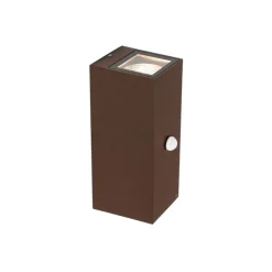 Wandleuchte rostbraun 2-flammig GU10 AR70 IP44 mit Bewegungssensor - Baleno