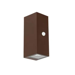 Wandleuchte rostbraun 2-flammig GU10 AR70 IP44 mit Bewegungssensor - Baleno