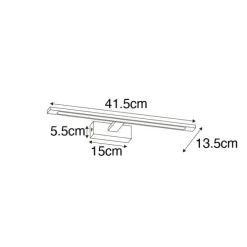 Wandleuchte schwarz 41,5 cm inkl. LED IP44 - Jerre