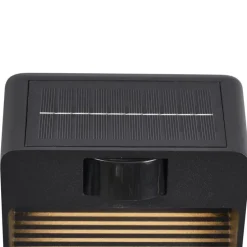 Wandleuchte schwarz inkl. LED IP54 mit Bewegungssensor Solar - Border