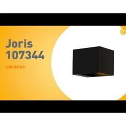 Wandleuchte schwarz inkl. LED und Touchdimmer wiederaufladbar - Joris
