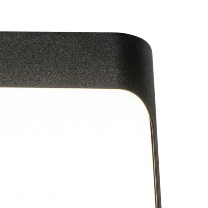 Wandleuchte schwarz inkl. LED IP44 mit Bewegungssensor - Khuvan