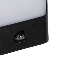 Wandleuchte schwarz inkl. LED IP44 mit Bewegungssensor - Khuvan