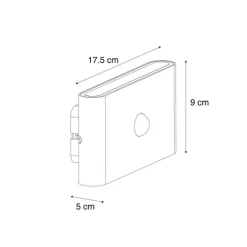Wandleuchte schwarz Lux Sensor Magnetisch inkl. LED Wiederaufladbar - Batt